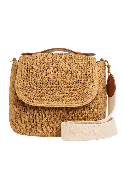 Clare V Louis W/ Top Handle Twisted Raffia Palm