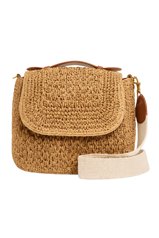 Clare V Louis W/ Top Handle Twisted Raffia Palm