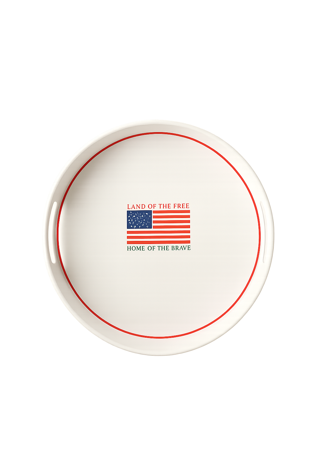 My Mind’s Eye - Land of the Brave Reusable Bamboo Round Serving Tray
