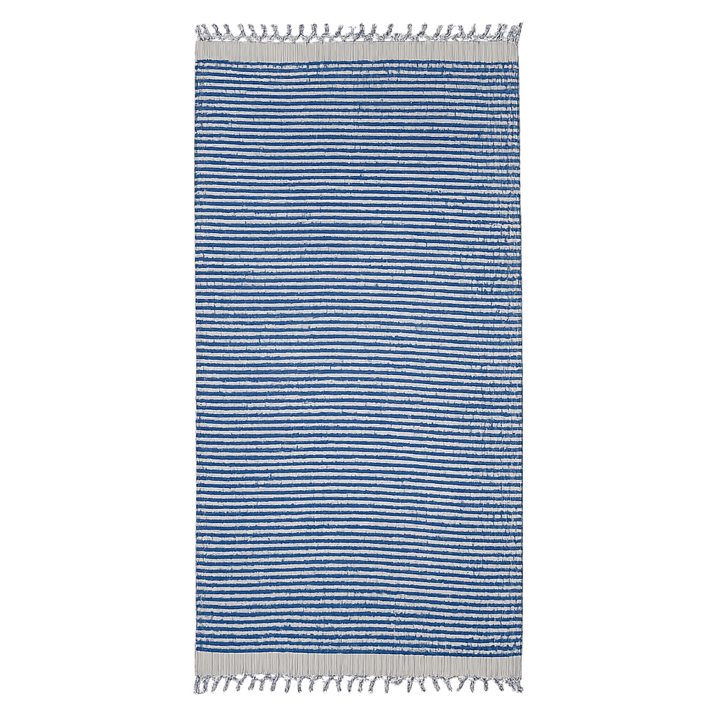 Kikoya - Pompom Bubble Turkish Cotton Bath Towel: Blue