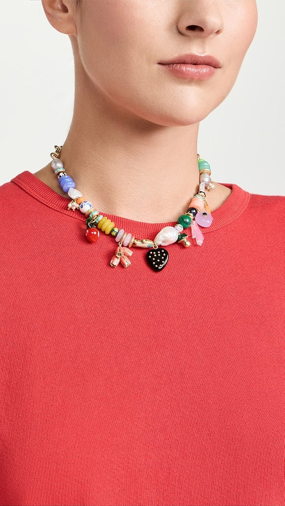 Clare V. Beaded Statement Necklace