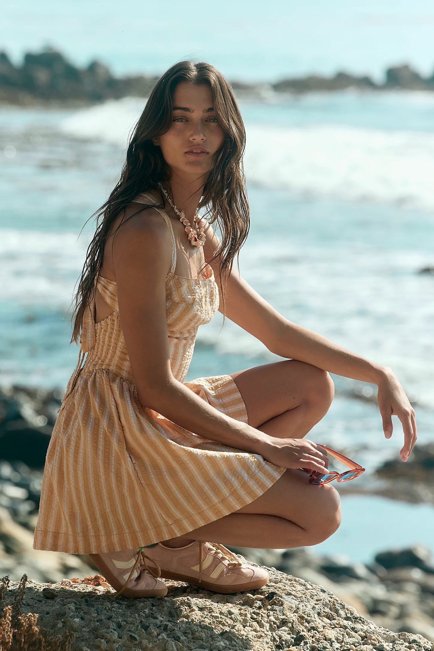 Free People Laurel Plaid Mini In Neutral Combo