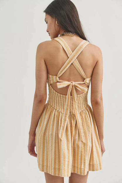 Free People Laurel Plaid Mini In Neutral Combo
