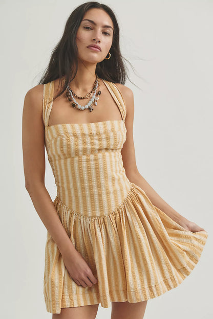 Free People Laurel Plaid Mini In Neutral Combo