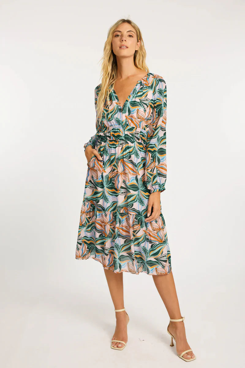 Caballero Quinn Dress Sea Leaves