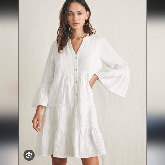 Faherty Dune Cotton Gauze Kasey Dress