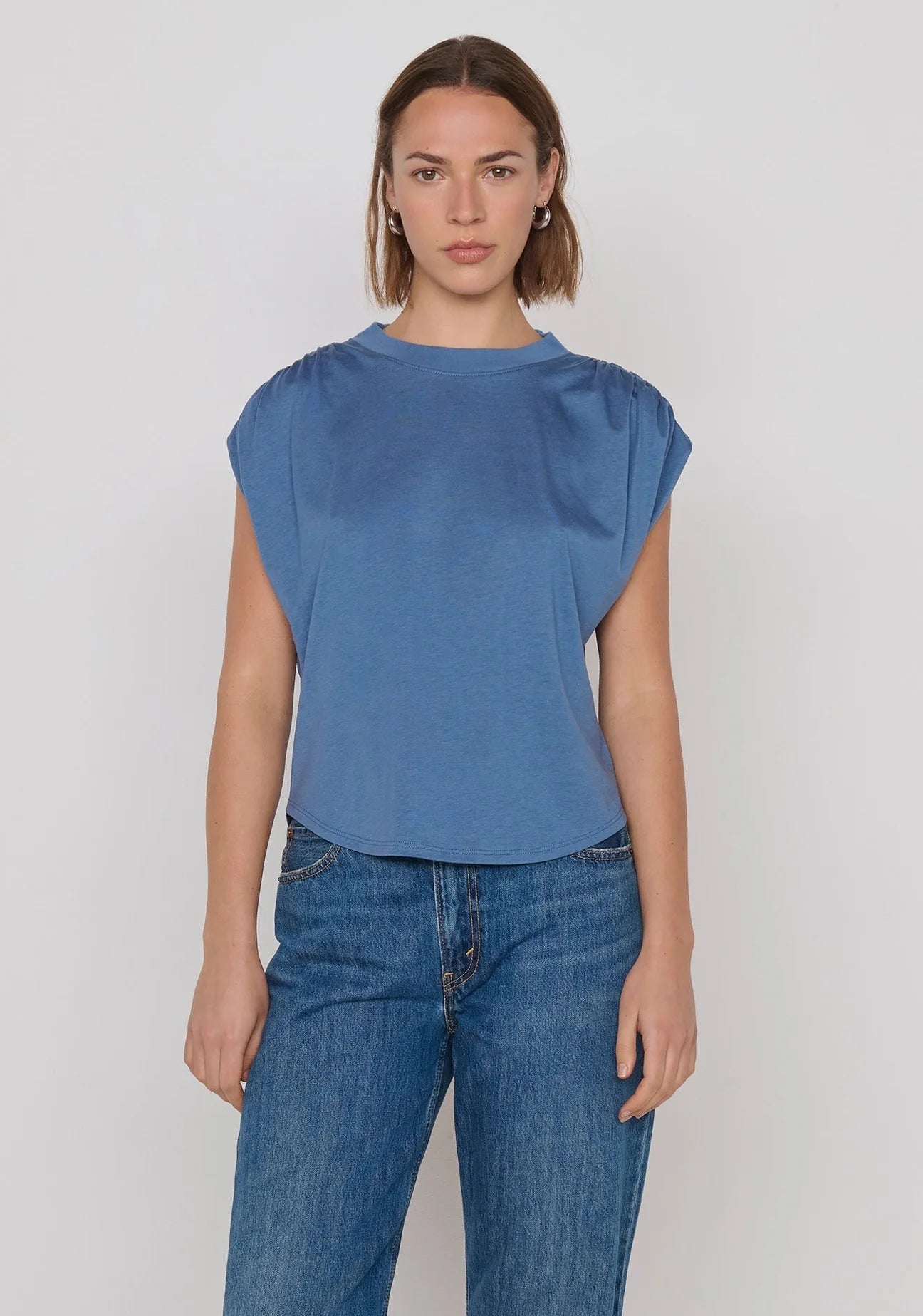 Nation - Frankie Muscle Tee Bella Blue