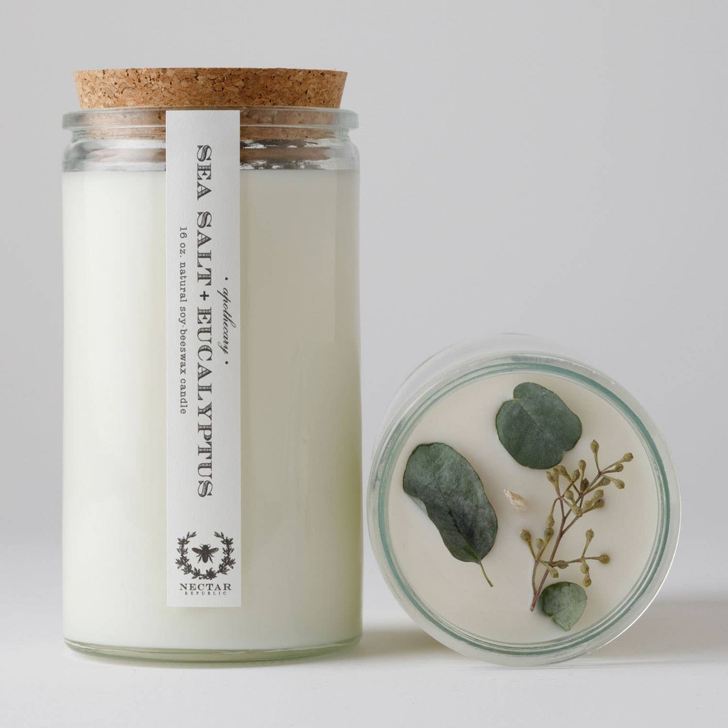 Nectar Republic - Sea Salt + Eucalyptus : Apothecary Candle ( Restoring )