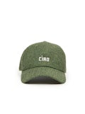 Clare V.-WOOL BASEBALL HAT - EMBROIDERED PETIT CIAO-Green/Black