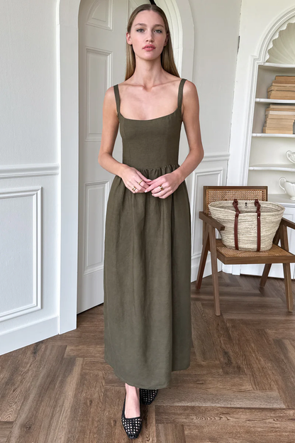 Emerson Fry Jour Maxi Dress Martini Olive