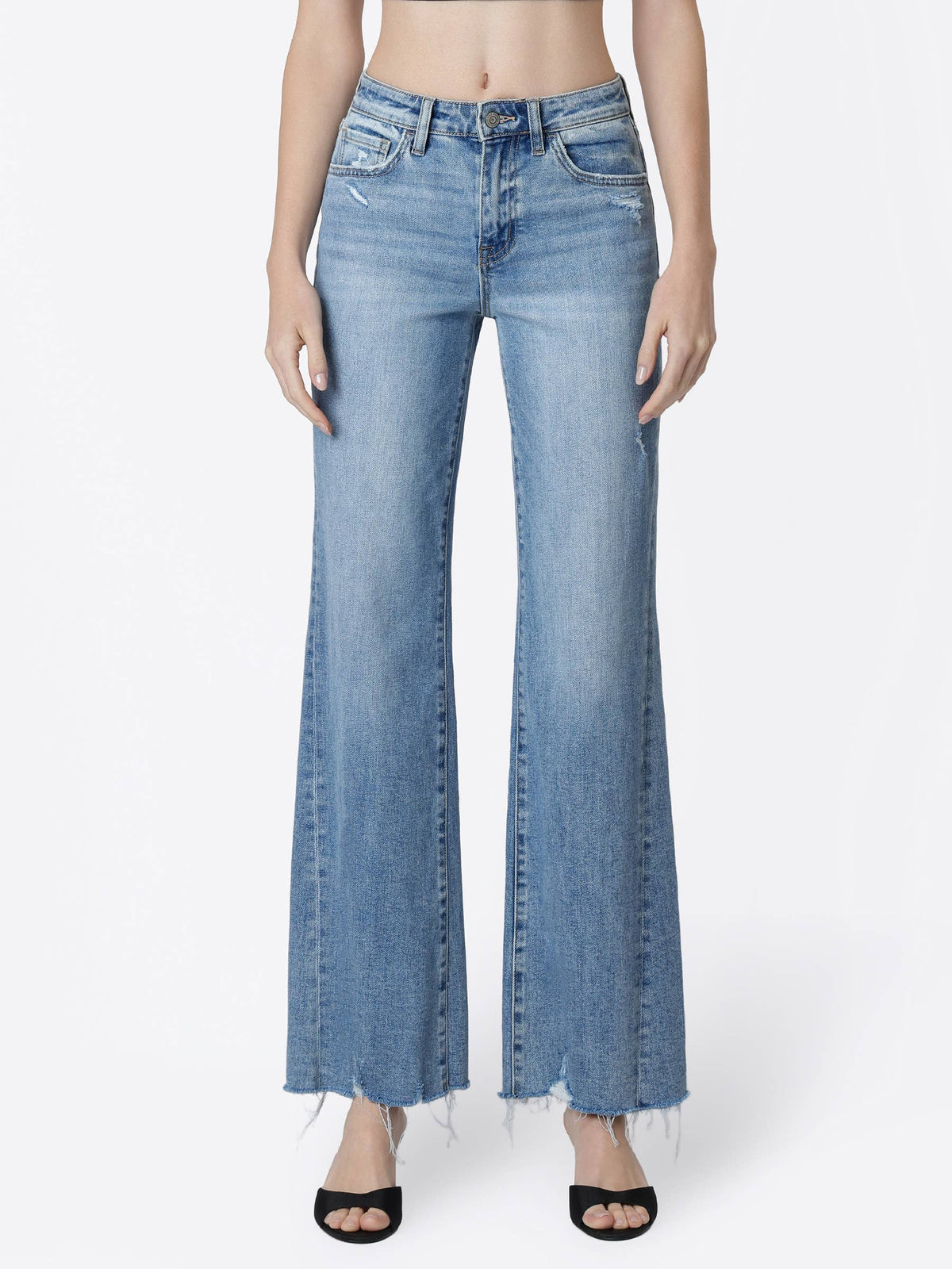 Flying Monkey - High Rise Slant Side Seam Vintage Flare Jeans