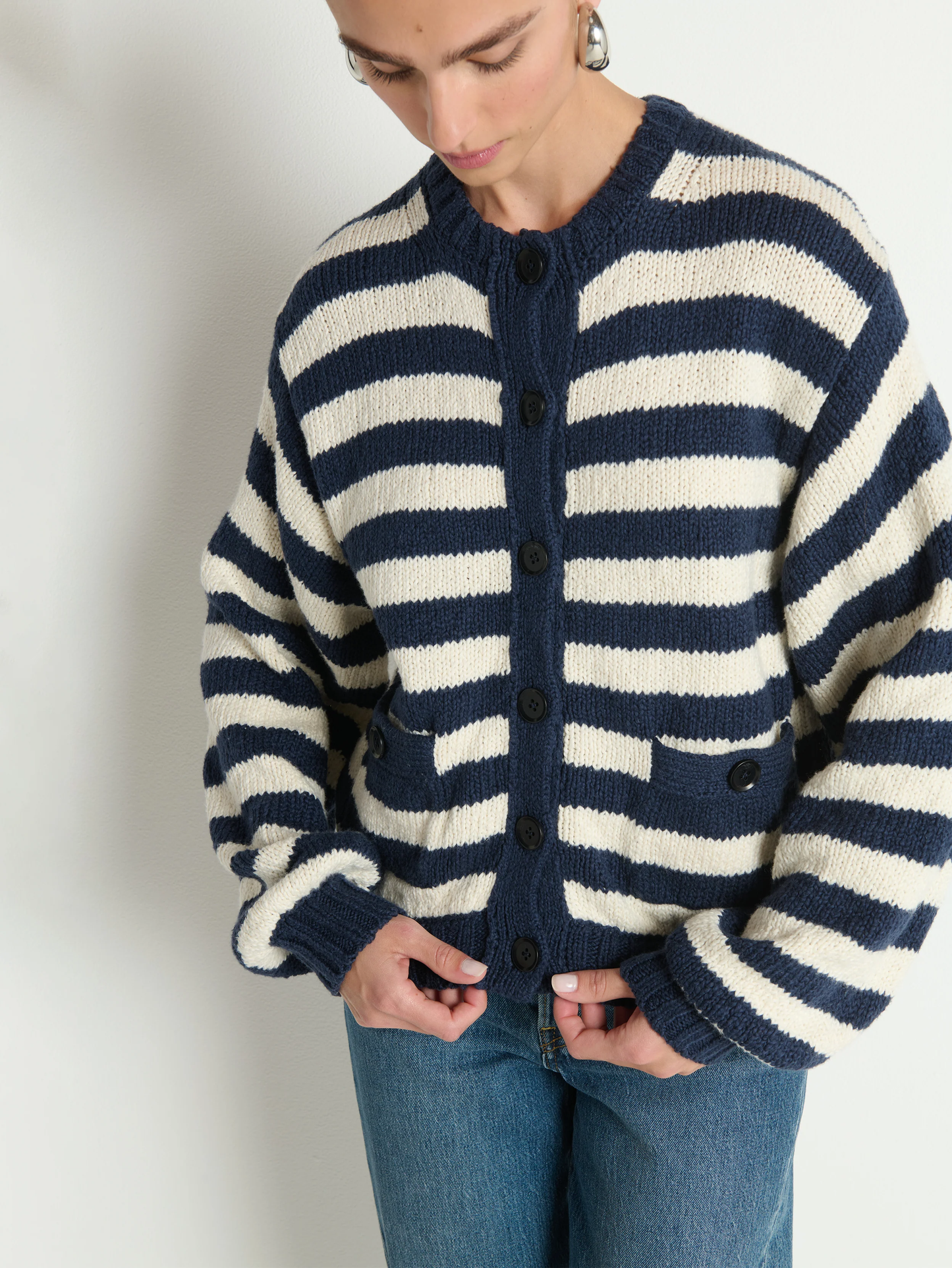 Nation-Tessa Cardigan-Marine Stripe