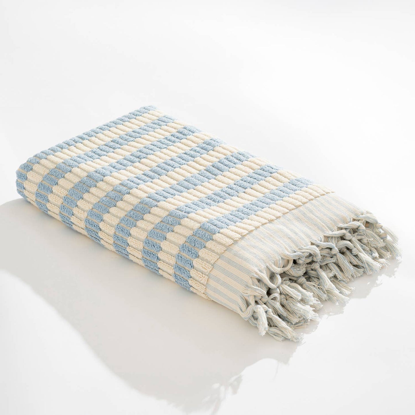 Kikoya - Lokum Turkish Cotton Bath Towel: Baby Blue