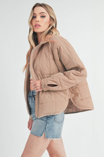 Bebe Puffer Jacket: White