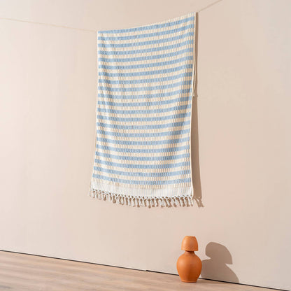 Kikoya - Lokum Turkish Cotton Bath Towel: Baby Blue