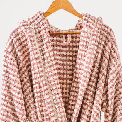 Kikoya - Pompom Bathrobe Handloom Turkish Cotton Resort Heavy Luxury: L-XL