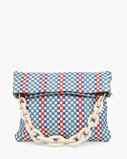 Clare V.-Shortie Strap - Gradual Link Matte Resin Eggnog