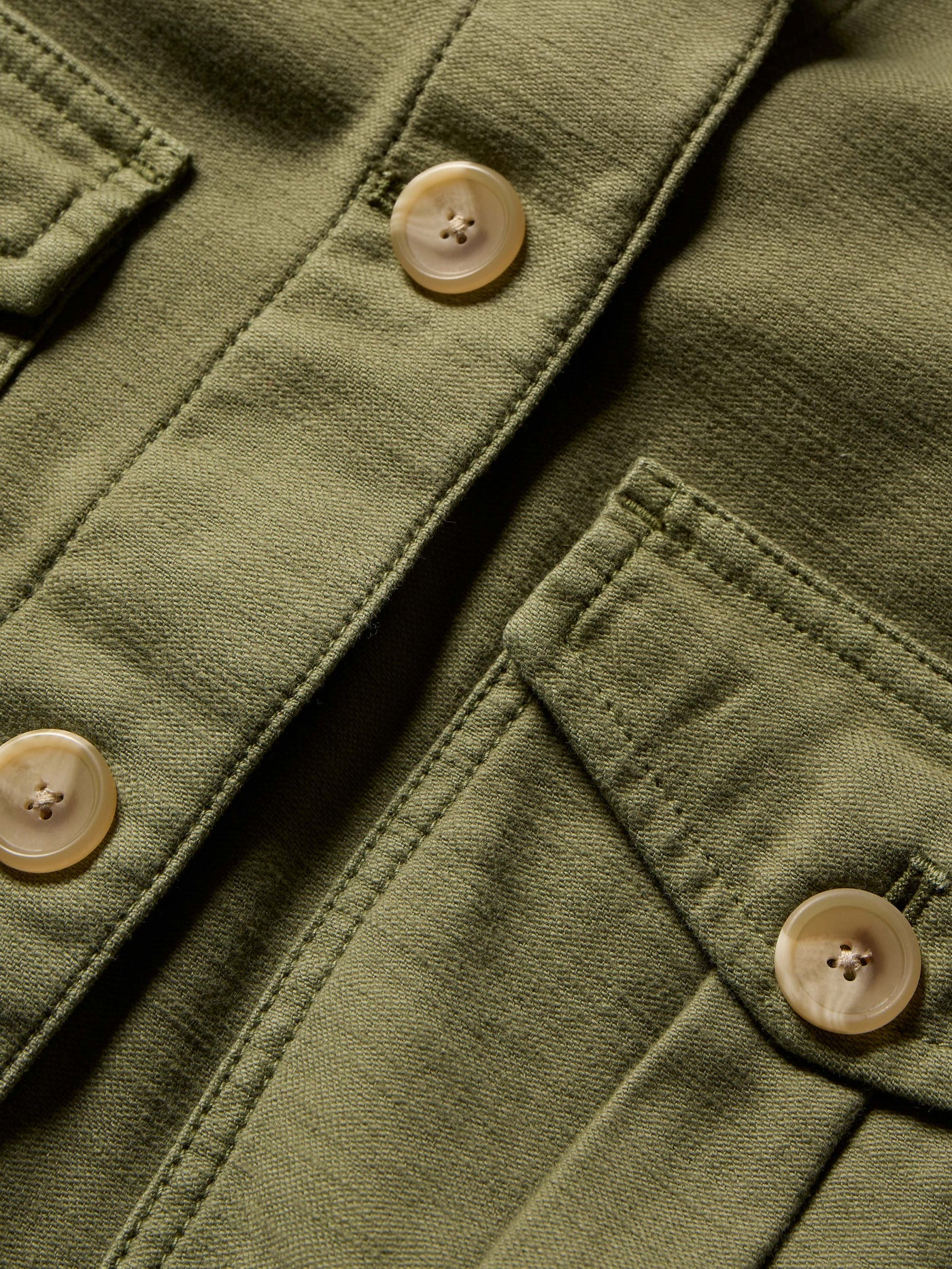 Faherty-Soft Stretch Twill Safari Jacket - Moss