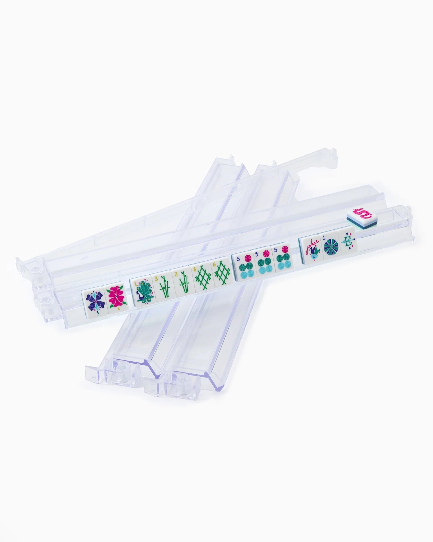 Oh My Mahjong - Clear Acrylic Rack & Pushers Set