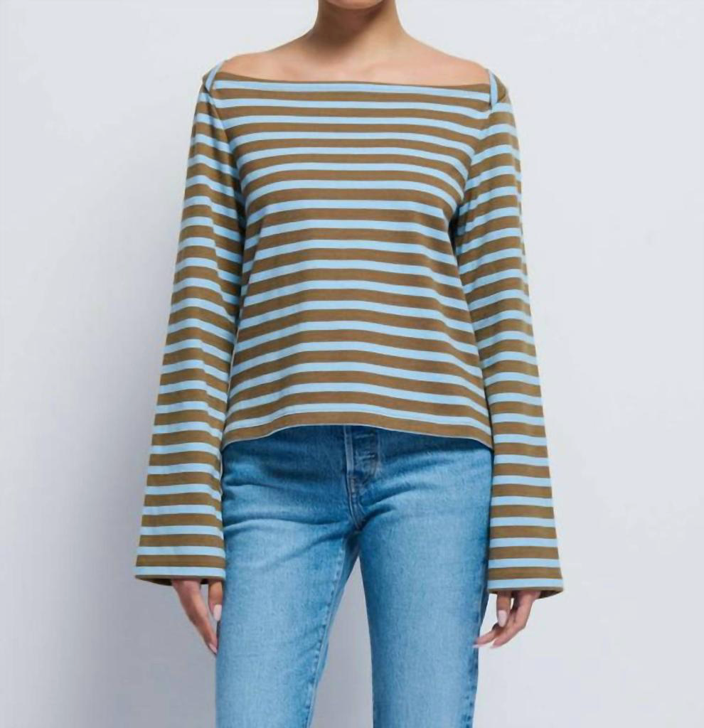 Nation-Bryce Stripe Boatneck Capers Prato Stripe