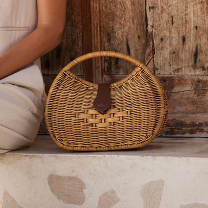 The Winding Road - Rattan Eclipse Handbag