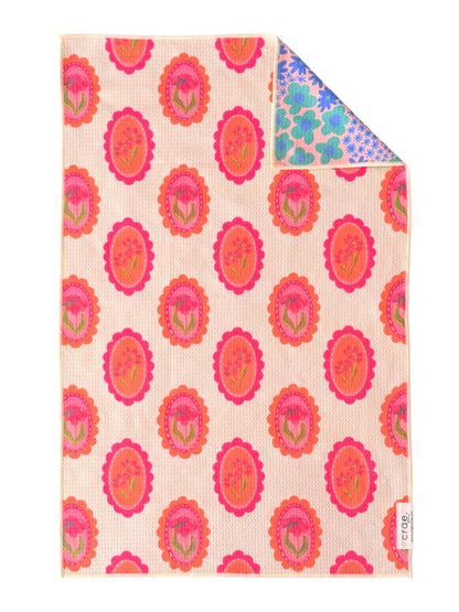 Crae.Home - Marilyn: Reversible Hand Towel: Cream/Purple, 19x29, Hand Towel