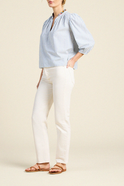 TROVATA-Orly Blouse Seaside Stripe