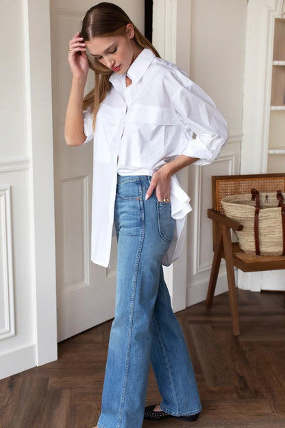 Emerson Fry Oversize Pocket Shirt White