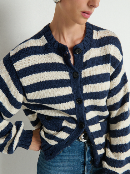 Nation-Tessa Cardigan-Marine Stripe
