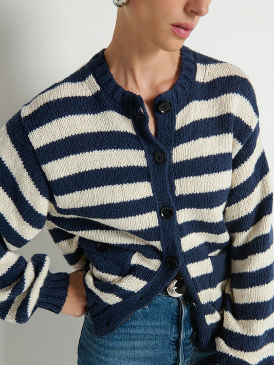 Nation-Tessa Cardigan-Marine Stripe