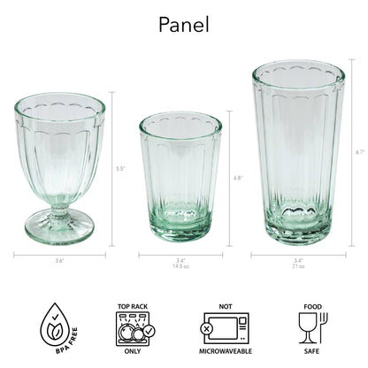 Abode Homewares by TarHong - Panel Bottle Green Shatterproof Plastic Drinkware Collection: Jumbo