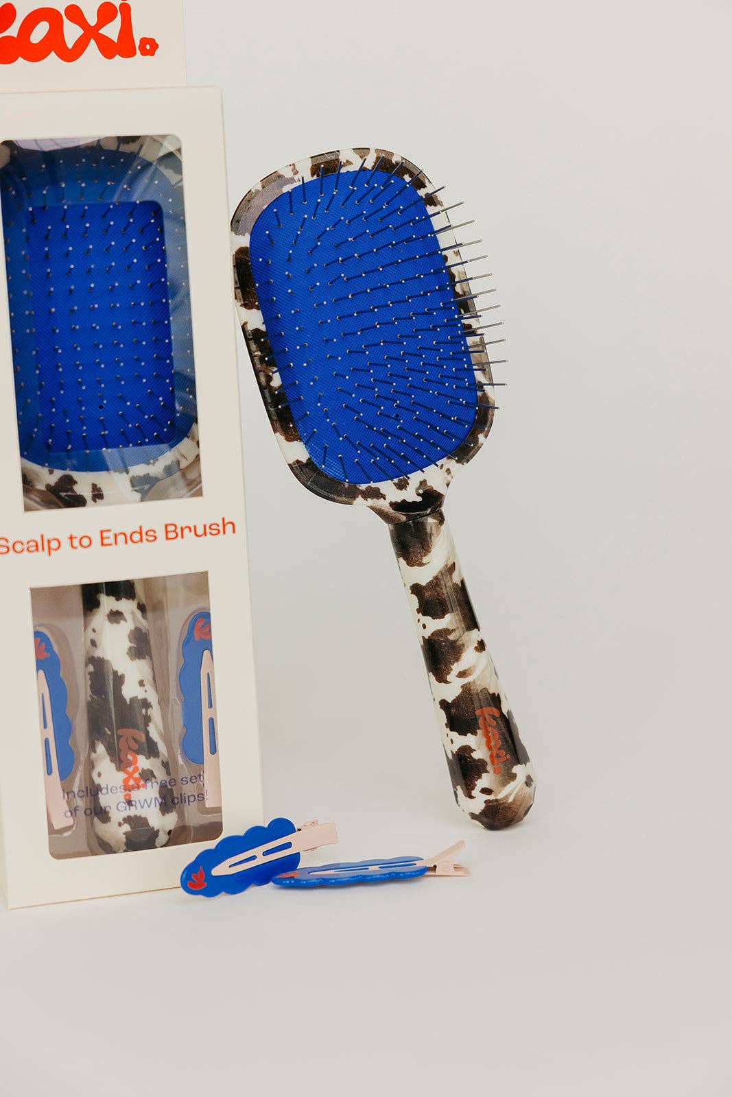 KAXI - KAXI COW PRINT SCALP TO ENDS BRUSH