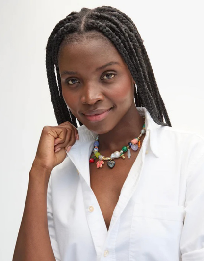 Clare V. Beaded Statement Necklace