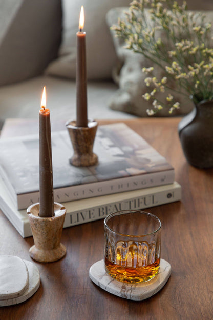 Villa Lua Home - Handblown Fluted Tumbler: Small, Flat Bottom