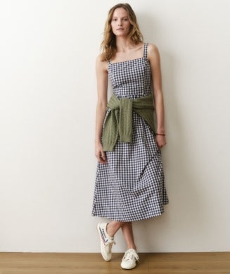 Marine Layer-DEMI POPLIN MIDI DRESS