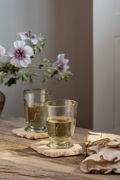 Villa Lua Home - Handblown Footed Glass: Tall