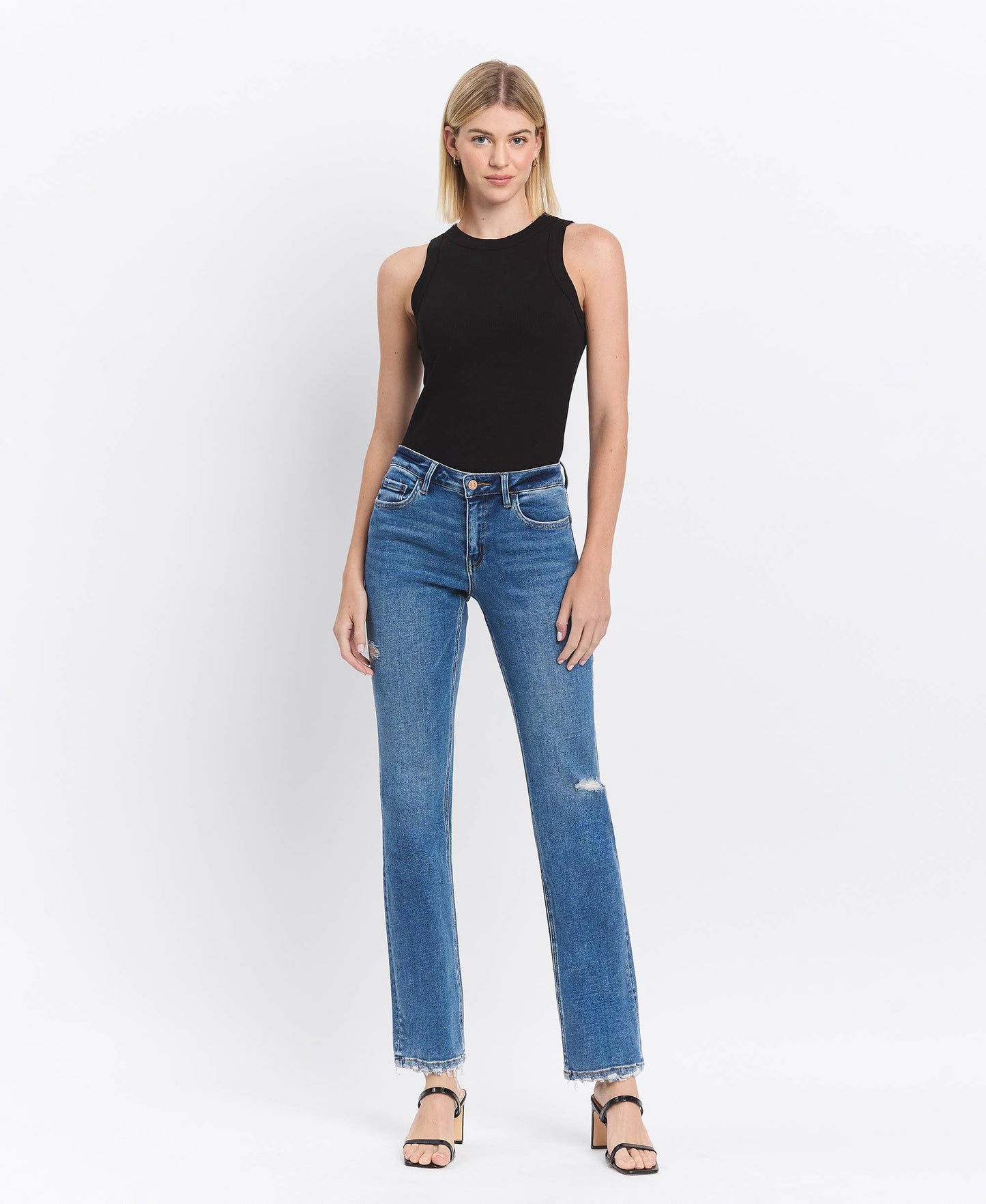 FLYING MONKEY - MID RISE REGULAR STRAIGHT JEANS