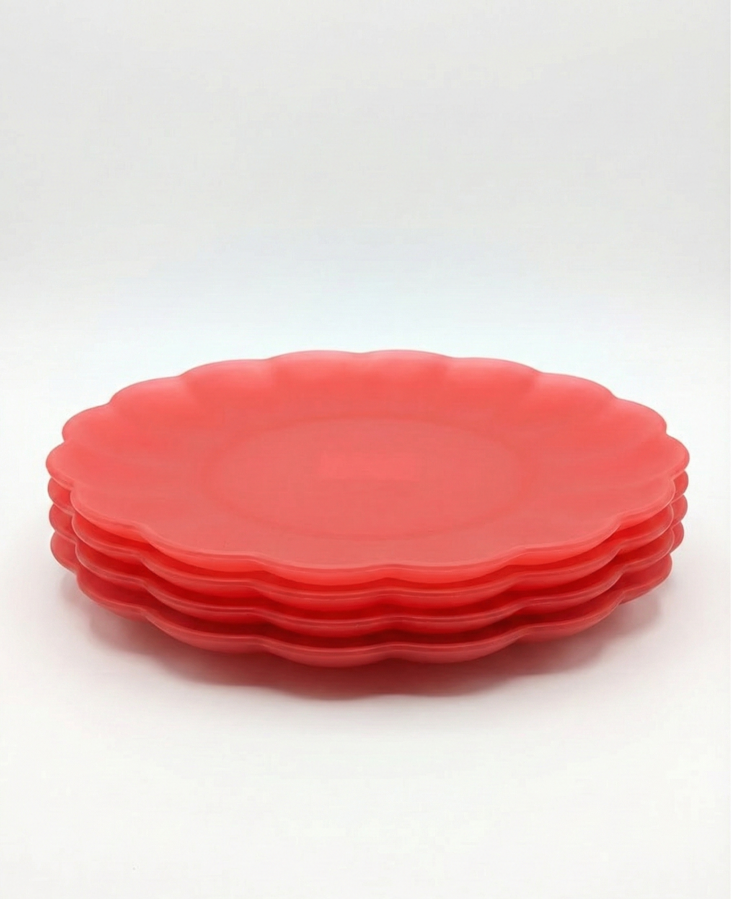Abode Homewares by TarHong - Scallop Petal PP Pink 12 PC Dinnerware Set Dishwasher Safe