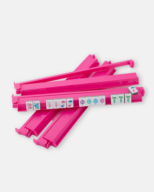 Mahjong Acrylic Rack and Pusher Set Hot Pink