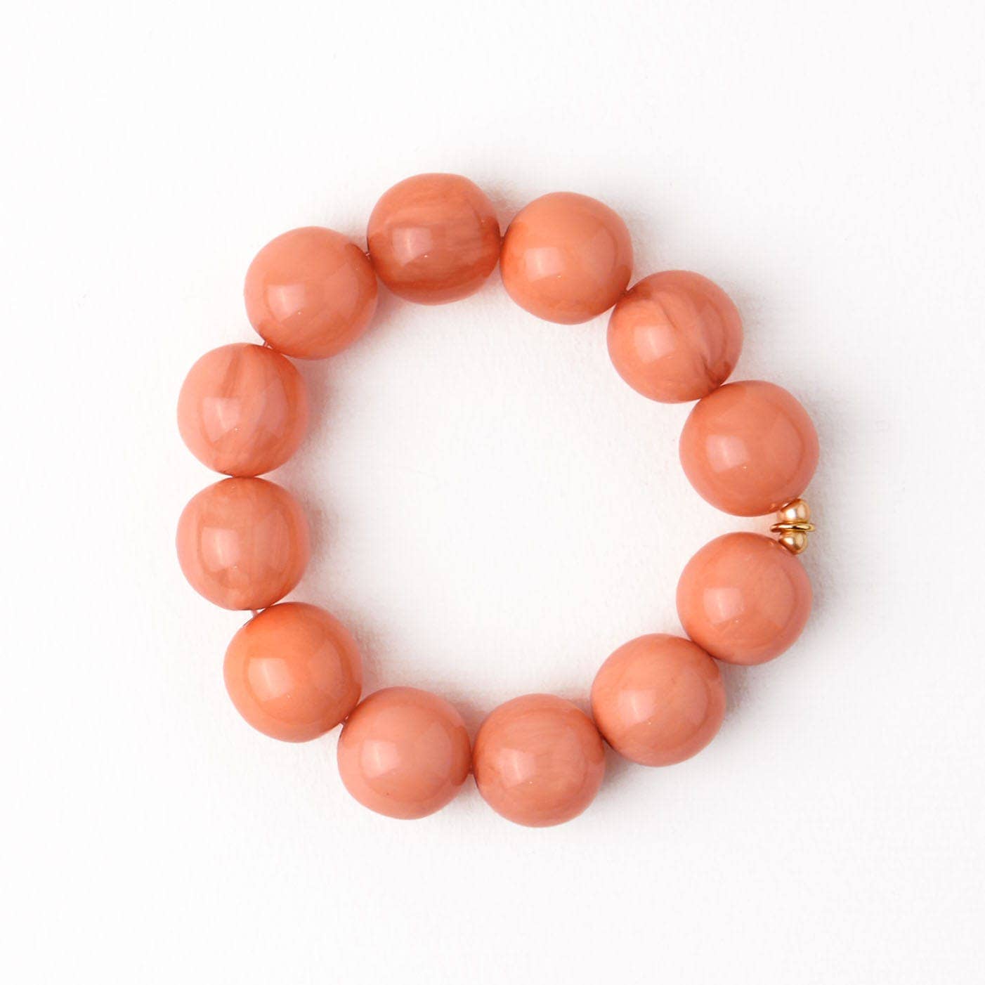 INK + ALLOY - Cece Large Resin Bead Bracelet Coral Wholesale