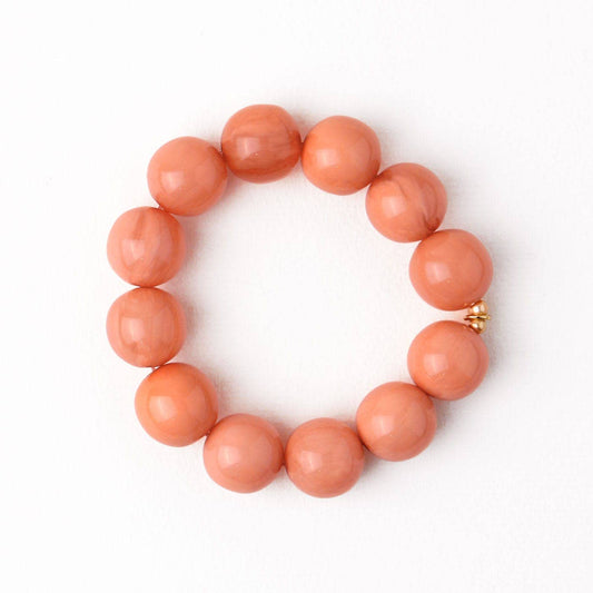 INK + ALLOY - Cece Large Resin Bead Bracelet Coral Wholesale