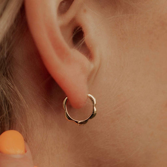 Mauve Jewelry Co. - Lola Floral Hoops: Gold