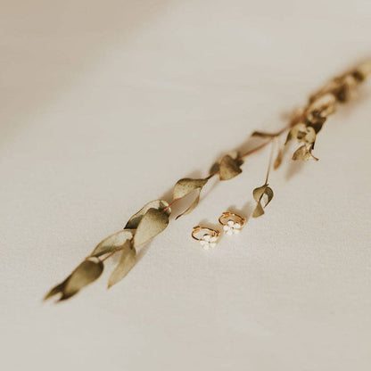 Mauve Jewelry Co. - Flower Mini Hoops: Silver
