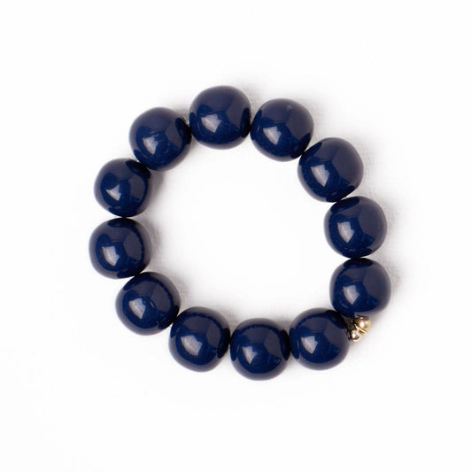 INK + ALLOY - Cece Large Resin Bead Bracelet Navy Wholesale