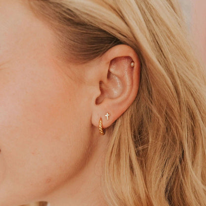 Mauve Jewelry Co. - Cross Studs: Gold