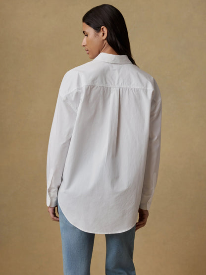 Faherty-Coastal Poplin Relaxed Shirt - White