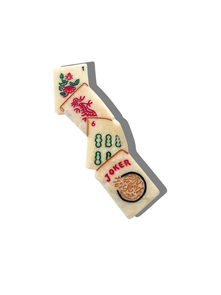 Solar Eclipse - Hand-painted Mahjong Claw Hair Clip | Eco-Friendly