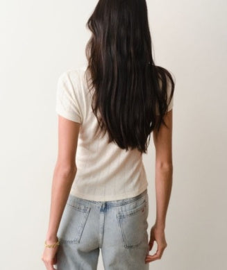 Marine Layer-Lexi Pointelle Scoop Tee