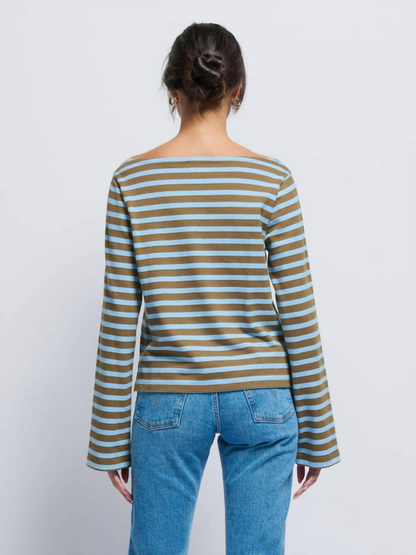 Nation-Bryce Stripe Boatneck Capers Prato Stripe