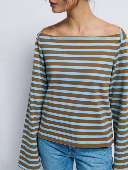 Nation-Bryce Stripe Boatneck Capers Prato Stripe
